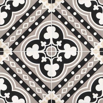 Piastrella di cemento Classic Sand, black De Tegel