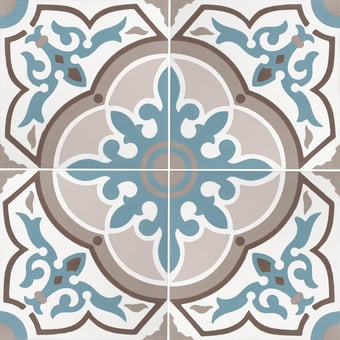 Carreau ciment Pia steel Blue, soft grey De Tegel