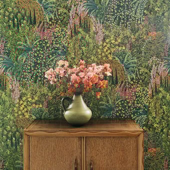 Carta da parati Cascade Leaf Green Cole and Son