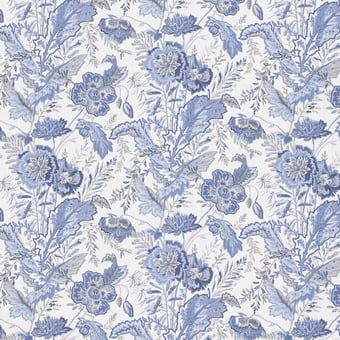 Indienne Flower Fabric Blue GP & J Baker