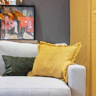 Gabriel Cushion Jaune Miel Toiles de Mayenne