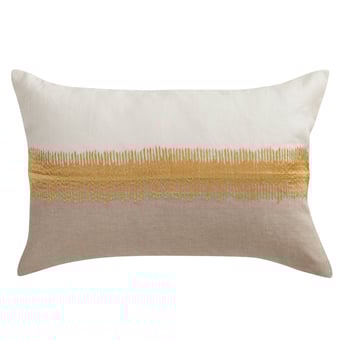 Coussin Zig Zag Or Toiles de Mayenne