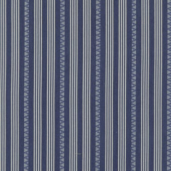 Kilim Stripe Fabric Blue GP & J Baker