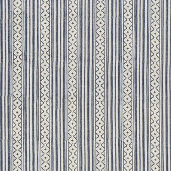 Ebury Stripe Fabric Blue GP & J Baker