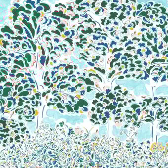 Chellah Panel Forêt Etoffe.com x Claire de Quénetain