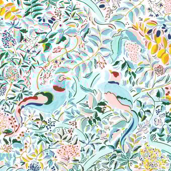 Papel pintado mural panorámico Maamora Lagon Etoffe.com x Claire de Quénetain