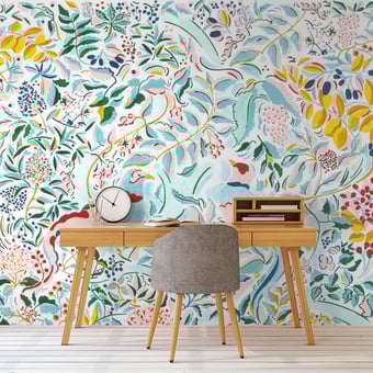 Papel pintado mural panorámico Maamora Lagon Etoffe.com x Claire de Quénetain