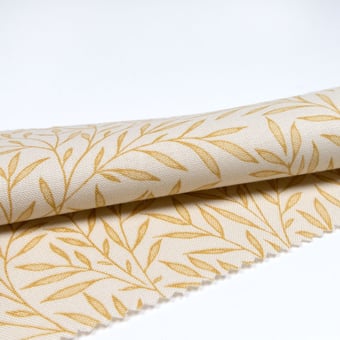 Lily leaf Fabric Gold Morris and Co