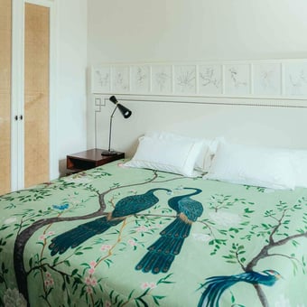 Edo Tapestry bedspread Mint Coordonné