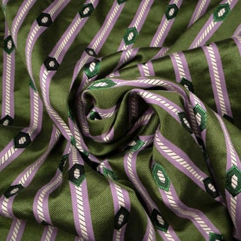 Tessuto Diamond Stripe Silver Rubelli