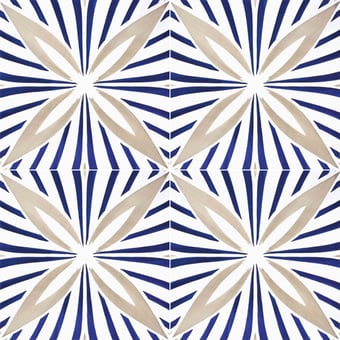 Carreau Stars Positivo Blu/Beige Mavi Ceramica