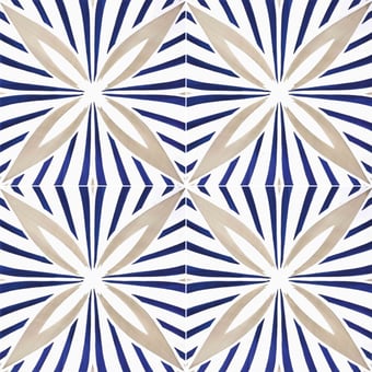 Piastrella Stars Positivo Blu/Beige Mavi Ceramica