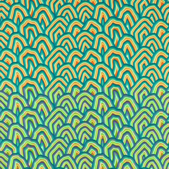 Kumo Fabric Seaglass/Forest/Silver Willow Harlequin