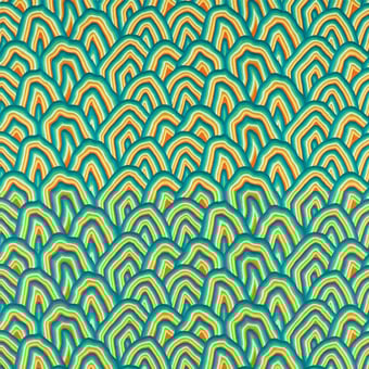 Tissu Kumo Seaglass/Forest/Silver Willow Harlequin