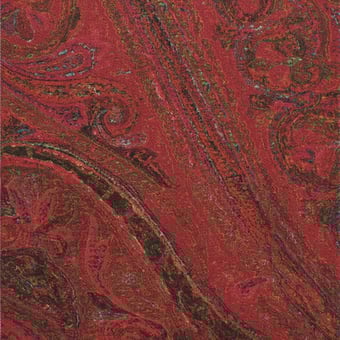 Paradiso Paisley wool Fabric Rouge Andrinople Dedar