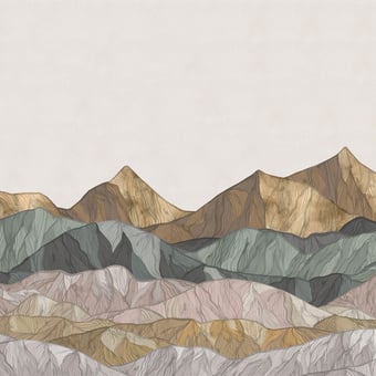 Carta da parati murale Coloured Mountain Multi Borastapeter