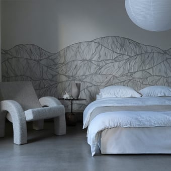 Carta da parati murale Mountain Grey Borastapeter