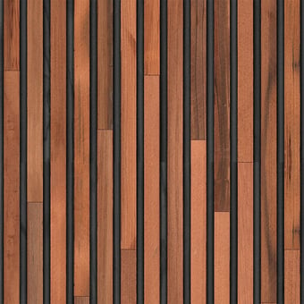 Revestimiento mural Timber Strips I Noir/Brun NLXL by Arte