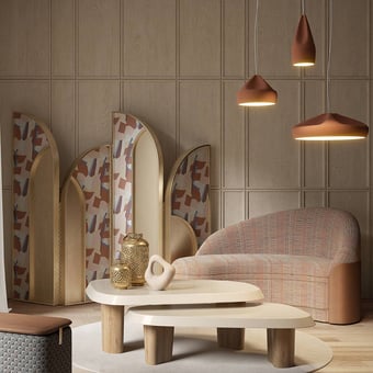 Tela Sillons Terracotta Lelièvre