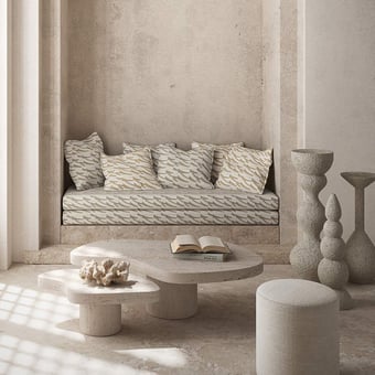 Tissu Dunes Beige Lelièvre