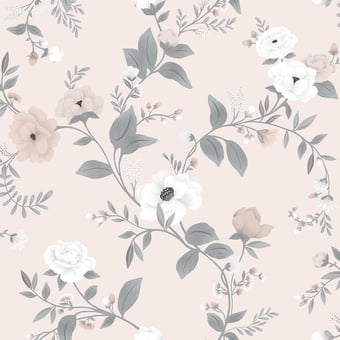 Papier peint Roses rose-blush Lilipinso