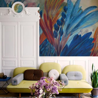Papel pintado mural panorámico Carla 180x280 cm - 3 listones - Oeste - Lado izquierdo Bien Fait