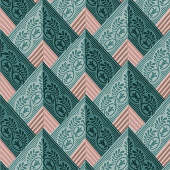 Windermere Wallpaper Vert Etoffe.com x Papier Français