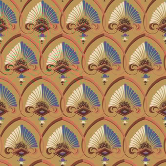 Les Créoles de Joséphine Wallpaper Ecru Etoffe.com x Papier Français
