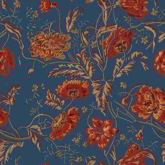 Papel pintado Rose de Nuit Jaune Etoffe.com x Papier Français