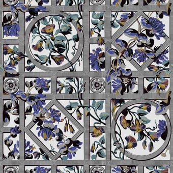 Botanica Claustra Wallpaper Ecru Etoffe.com x Papier Français