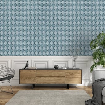 Losanges Fleuris Original Wallpaper Original Papier français 