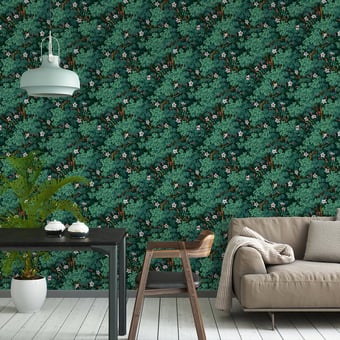 Sous-Bois Fleuri Original Wallpaper Original Papier français 