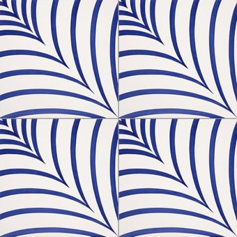 Piastrella Riquardi composizione 3 Blu Mavi Ceramica