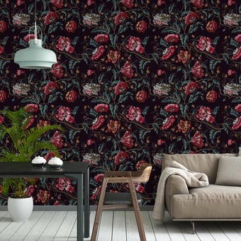 Rose de Nuit Original Wallpaper Original Papier français 