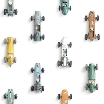 Race car Wallpaper White Studio Ditte