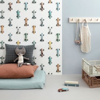 Race car Wallpaper White Studio Ditte