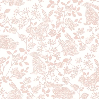 Selbstklebende Tapete Botanical Bunnies Pink York Wallcoverings