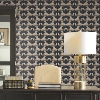 Papel pintado adhésif Reclinoing Cheetahs Black York Wallcoverings