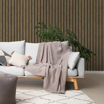 Wooden Fence Wallpaper Marron Montecolino