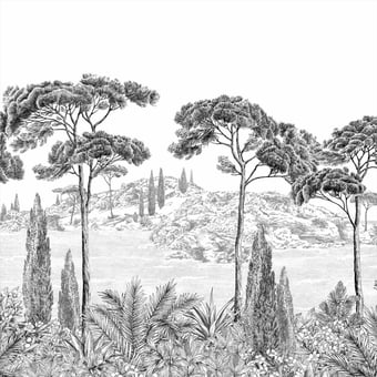 Papier peint panoramique Péninsule 150x330 cm - 3 lés - côté gauche Isidore Leroy