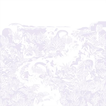 Carta da parati murale Eternelles Lilas 150x330 cm - 3 lés - côté gauche Isidore Leroy