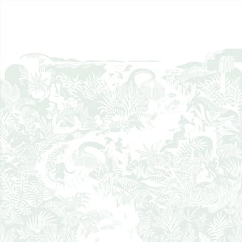 Carta da parati murale Eternelles Vert Pastel 150x330 cm - 3 lés - côté gauche Isidore Leroy