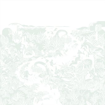 Papier peint panoramique Eternelles Vert Pastel 150x330 cm - 3 lés - côté gauche Isidore Leroy