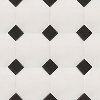 Duos Cabochons cement Tile Neige, Ardoise Carodeco