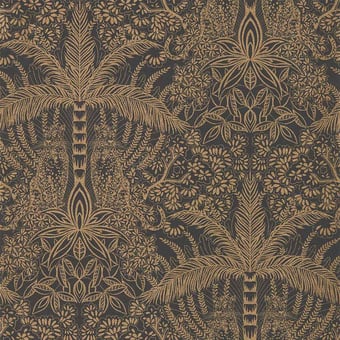 Leopardo Wallpaper Antique/Noir Clarke and Clarke