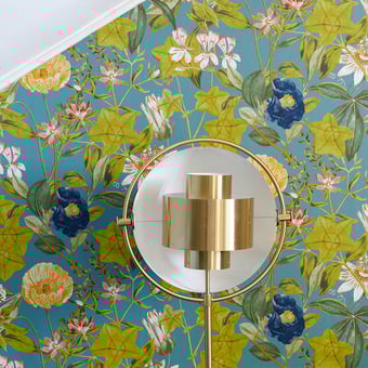 Passiflora Wallpaper Chambray Clarke and Clarke