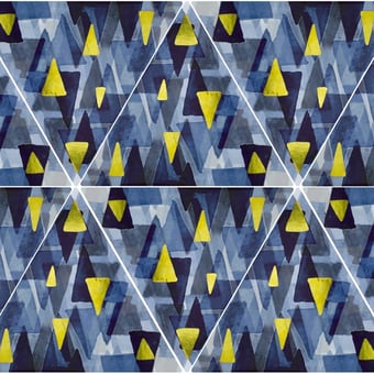 Piastrella Impressioni oro Azzurro Oro Petracer's