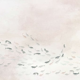 Koi Silk Panel Swan Coordonné