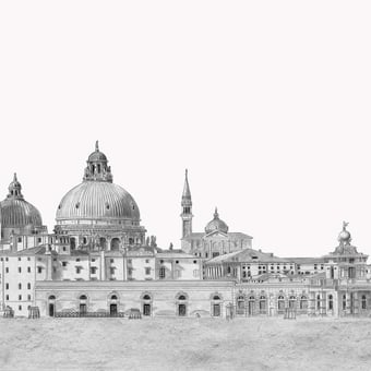 Papier peint panoramique Soie Olympus Graphite Coordonné