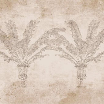 Papier peint panoramique Lin Palma Papyrus Coordonné